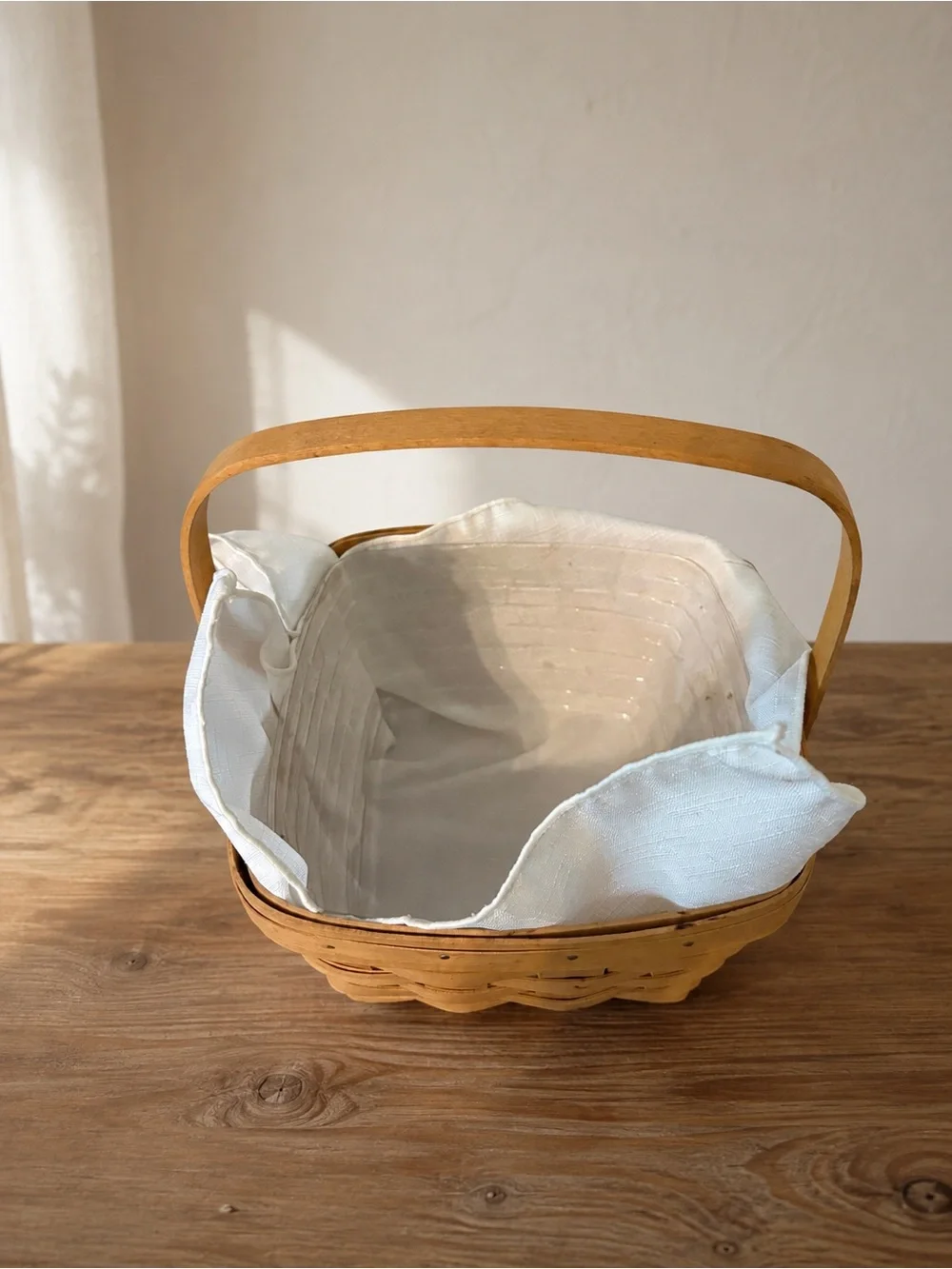 Longaberger Vintage Handwoven Basket Liner Protector USA